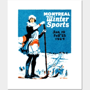 1924 Montreal Winter Sports Posters and Art